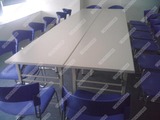 简易钢木折叠员工培训桌会议桌办公桌椅长条桌长方形电脑桌快餐桌