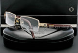 美国代购全新正品万宝龙Mont Blanc MB342 028金色半框金属眼镜架