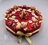 大号婚庆用品 可装烟蛋糕喜糖盒 欧式 个性 创意 喜糖 亚光红色