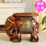 欧式创意大象换鞋凳子 客厅玄关摆设招财镇宅装饰品大象摆件大号