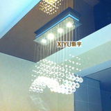 现代吊线灯创意长方灯酒吧灯吧台S型吊灯具客厅餐厅水晶灯饰5289