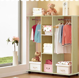 宜家简易大衣柜实木板式组装定制整体儿童小木质衣柜衣台柜 定做