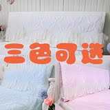 韩式布艺加棉床头套弧形蕾丝公主床头罩 1.8m床床头套罩可拆洗1.5