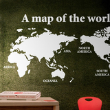 世界地图 书房企业公司办公室 客厅沙发电视背景墙壁 装饰墙贴纸