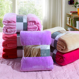 纯色毛毯加厚珊瑚绒毯子秋冬季单双人法兰绒夏季午睡瑜伽盖毯床单