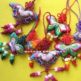 中国风民俗布艺挂件 蝴蝶香包陕西特色手工刺绣 出国送小老外礼品