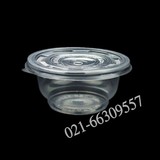 一次性透明打包碗500ML白色汤碗带盖子塑料饭盒甜品碗汤碗/微波炉