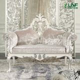 新古典贵妃椅欧式金银箔实木太妃椅懒人沙发躺椅后现代白色美人榻