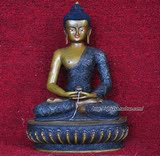 尼泊尔精品佛像 纯手工雕花紫铜 阿弥陀佛