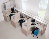 时尚办公家具简约屏风隔断上海组合员工桌三人弧形办公职员电脑桌