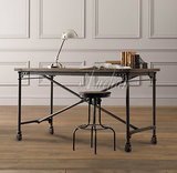 欧美式乡村loft工业风格家具做旧铁艺实木餐桌书桌办公桌咖啡桌