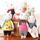 正版提拉米兔毛绒玩具 小白兔子公仔玩偶婚庆娃娃六一儿童节礼物