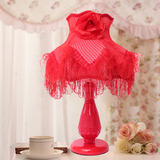 包邮 结婚婚庆礼物礼品台灯实用创意卧室床头娃娃树脂红色台灯