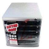 得力9795文件柜 硬质塑料五层透明带锁文件柜