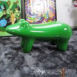 青蛙小凳子儿童椅子成人艺术脚踏个性玻璃钢彩色童趣家具小马骑椅
