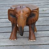 泰国实木小象型凳子 东南亚家居饰品 泰国实木雕刻 大象凳子 矮凳