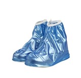 利雨儿童学生时尚型雨鞋套防雨鞋套 PVC珠光雨靴耐磨橡胶底防滑纹