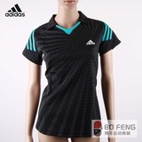 专柜正品adidas 阿迪达斯 乒乓球服运动服女款乒乓球短袖T恤 女