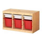 上海宜家代购IKEA家居特价舒法特20实木玩具储物家具组合柜带盒