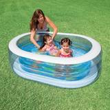 包邮 美国INTEX透明椭圆戏水池儿童充气游泳池海洋球池成人浴池
