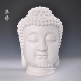 现代中式大佛头禅意摆件陶瓷阿弥陀佛如来佛像客厅家居装饰工艺品