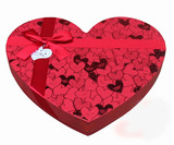 巧克力盒子 批发 礼品盒心形 大号 礼品包装盒 27格川崎玫瑰盒