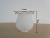 玻璃灯罩 灯具配件 白色E27灯罩 吊灯灯罩点子三叶灯罩