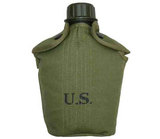US美军ABS工程塑料户外水壶 带帆布套不怕摔1升/L无背带可腰挎