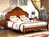 美式床 欧式床 实木大床 双人床 雕花床 低箱床 1.5-1.8米床
