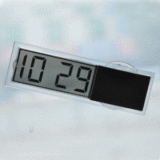 汽车超薄吸盘玻璃液晶车载表 车用电子钟表 温度计温度表后视镜