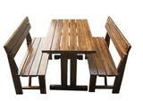 特价促销 户外桌椅组合 碳化防腐木桌椅 休闲桌椅 松木