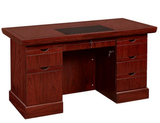 办公家具台式实木贴纸木皮油漆办公桌带抽屉经理桌电脑桌写字台