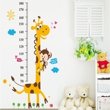 特价 热销 儿童房卡通长颈鹿量身高贴纸 宝宝升高记录尺墙贴画