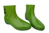 清仓包邮 出口日韩时尚搭扣雨鞋 雨靴 低帮 晴雨两用绿色送增高垫
