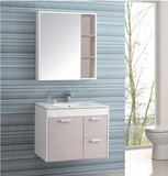 鹰卫浴浴室柜 75CM现代实木柜 含镜柜 抽屉 不含龙头BF-1601