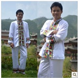 佤族族男装/壮族服装/苗族服装/云南少数民族舞蹈演出服装服饰