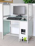 华可钢化玻璃网吧桌 电脑桌台式桌家用 书桌 台式电脑桌 桌子WB#