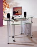 电脑桌台式桌家用 简约家用电脑桌 时尚简约钢化玻璃 办公桌1.2米