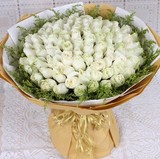 66朵白玫瑰南通鲜花速递如东通州海门花店送花如皋海安同城配送花