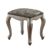 塞娜玫瑰 欧式梳妆台椅子 美甲凳子 书桌凳 卧室水曲柳实木化妆凳