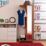 包邮宜家小衣柜 单门衣柜 可移动简易儿童衣橱 木质带镜子储物柜