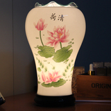 创意家居陶瓷礼品复古中国风香薰台灯调光插电香薰灯炉送精油灯泡