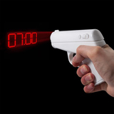 高科技电子产品新奇创意礼品奇葩激光枪 007手枪投影钟懒人闹钟