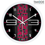 Timode优时挂钟 静音艺术装饰钟表 韩国黑色客厅创意钟