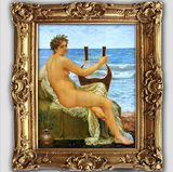 瑞杰手绘油画有框画欧式客厅装饰画玄关画裸女油画肖像28