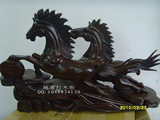 越南红木工艺品 摆件 十二生肖 红木马 红木双马 如意双马 44*28