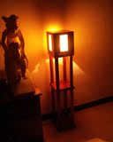 中式实木制卧室地灯客厅灯餐厅灯酒吧装饰灯具创意木质落地灯包邮