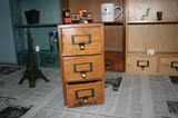 Zakka木柜 收纳3抽屉桌面整理小储物柜 实木复古 可爱木质抽屉盒