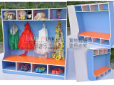 幼儿园儿童简易展示柜衣厨柜彩色收纳杂物架 可拆装储物架木制