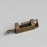 【中式仿古无字锁】带钥匙可打开古铜色 可爱日记本相册盒子 挂锁